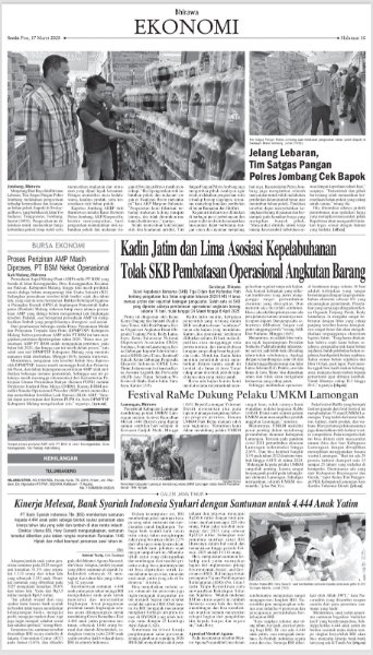 kadin-probolinggo-Berita KADIN di Koran Kontan Tribun