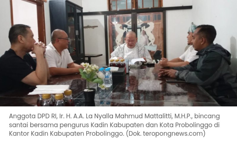 kadin-probolinggo-Tanpa Protokoler Ketua DPD RI Kelima La Nyalla Tiba di Kantor Kadin Kabupaten Probolinggo Dukung Probolinggo SAE Travel Mart dan Bawa Misi Besar untuk Dunia Usaha dan Pariwisata